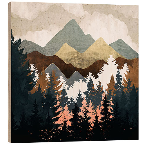 Wood print Forest View