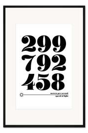 Gerahmter Kunstdruck Speed of light