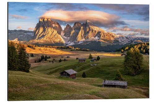 Aluminiumsbilde Alpe di Siusi Dolomites, South Tyrol