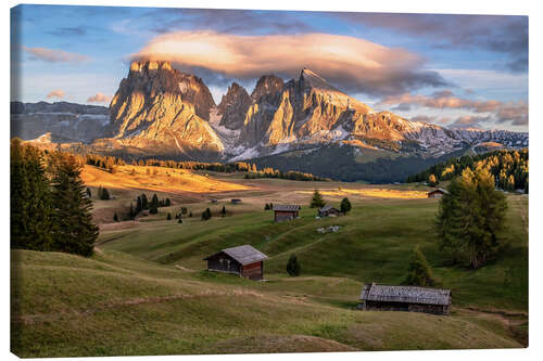 Lærredsbillede Alpe di Siusi Dolomites, South Tyrol