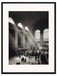 Gerahmter Kunstdruck Feiertagsmenge im Grand Central Terminal