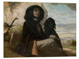 Bilde på skumplate Courbet with his black dog