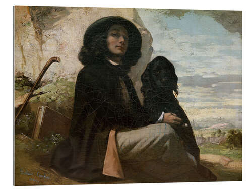 Gallery print Courbet with his black dog