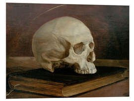 Foam board print Skull on a book