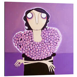 Aluminium print Mrs. Wischnewski With a Grape Stole