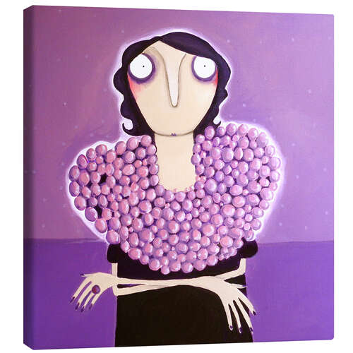 Canvas print Mrs. Wischnewski With a Grape Stole