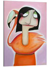 Magnettafel Simone Golmorad mit Flamingokleid