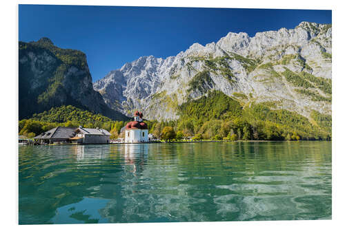 Foam board print Königssee in autumn