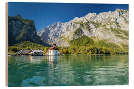 Holzbild Königssee im Herbst