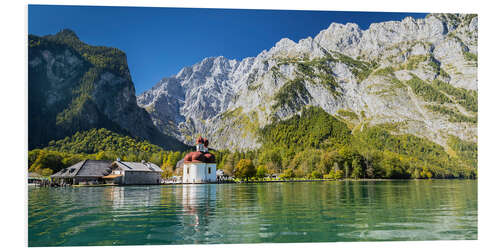 Print på skumplade Königssee and Watzmann