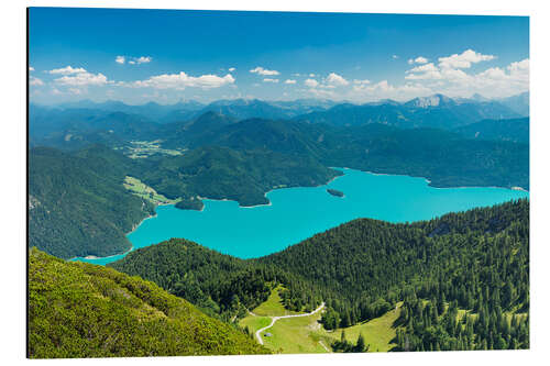 Aluminium print Walchensee in the summer