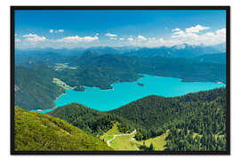 Gerahmter Kunstdruck Walchensee im Sommer