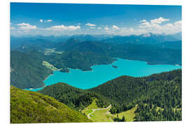 Foam board print Walchensee in the summer