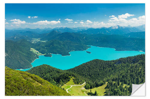 Naklejka na ścianę Walchensee in the summer