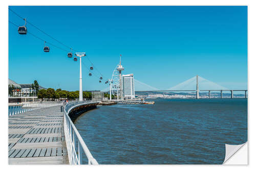 Naklejka na ścianę Cable car in the Park of the Nations, Lisbon