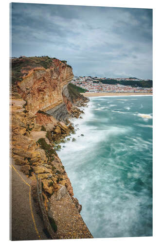 Acrylglasbild Küste von Nazaré, Portugal