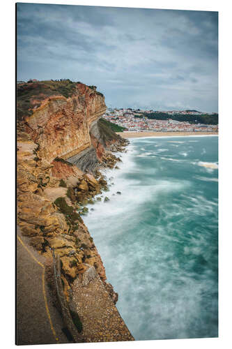 Aluminium print Coast of Nazaré, Portugal