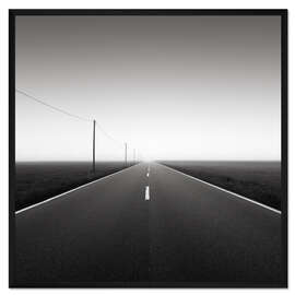 Gerahmter Kunstdruck Straße ins Nichts
