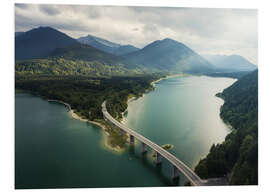 Foam board print Aerial view in the mountains