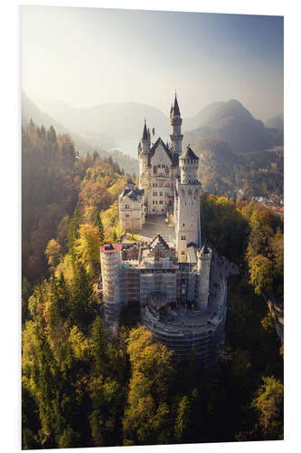 Foam board print Neuschwanstein Castle in autumn