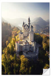 Sticker mural Château de Neuschwanstein en automne