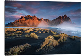 Gallery print Sunrise in Iceland with a view of the Vestrahorn