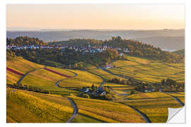 Selvklæbende plakat Vineyards in the autumn