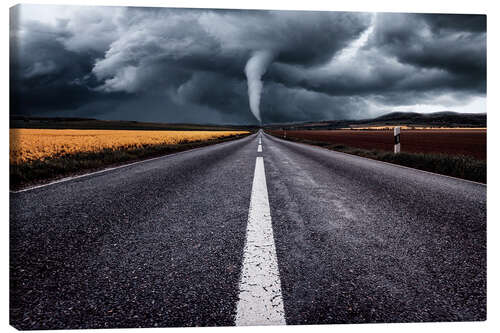 Canvas print A road leads towards Tornado