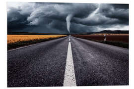 Foam board print A road leads towards Tornado