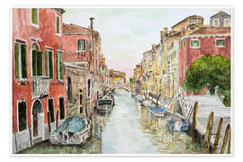 Wandbild  Kanal Rio de la Fornace, Venedig - Gerhard Kraus