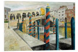 Foam board print Rialto Bridge over the Grand Canal, Venice