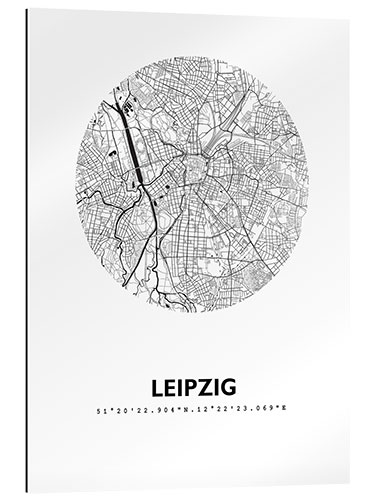 Gallery print City map of Leipzig, circle