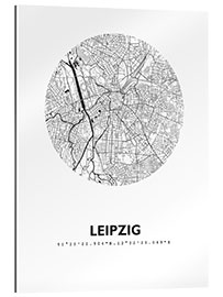 Gallery print City map of Leipzig, circle