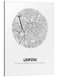 Magnettafel Stadtplan von Leipzig, Kreis
