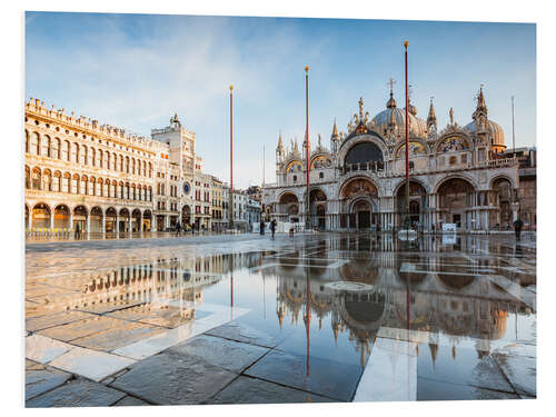 PVC-taulu High tide in St. Mark's square, Venice