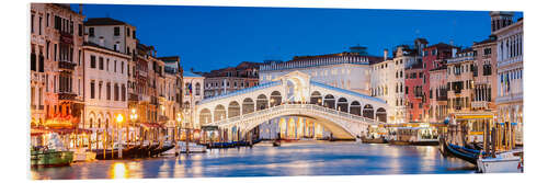 Tableau en PVC Pont du Rialto à Venise, panorama