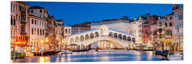 Foam board print Rialto bridge panoramic, Venice, Italy