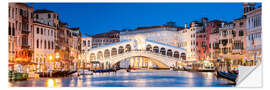 Sticker mural Pont du Rialto à Venise, panorama