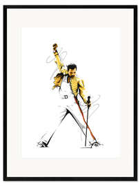 Impression artistique encadrée Freddie Mercury