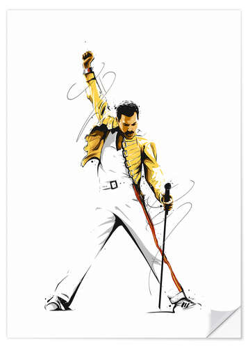 Vinilo para la pared Freddie Mercury