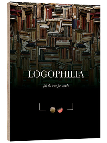 Stampa su legno Logophilia