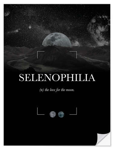 Wandsticker Selenophilia Definition (Englisch)