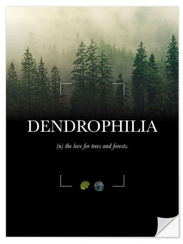 Wandsticker Dendrophilia Definition (Englisch)