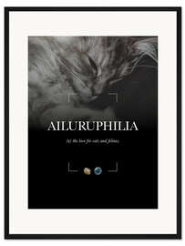 Gerahmter Kunstdruck Ailuruphilia Definition (Englisch)