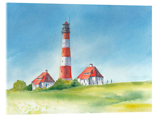 Quadro em acrílico Lighthouse Westerheversand