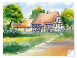 Wall sticker Timbered house