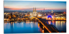 Gallery Print Kölner Skyline bei Dämmerung, Deutschland