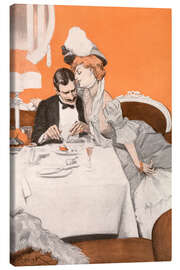 Lærredsbillede Do not throw the silver paper off the cheese - Ferdinand von Reznicek