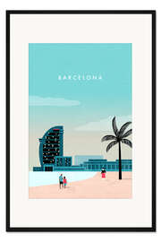 Gerahmter Kunstdruck Barcelona