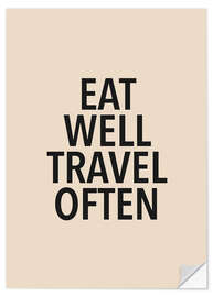 Wall sticker Eat well &amp; travel often